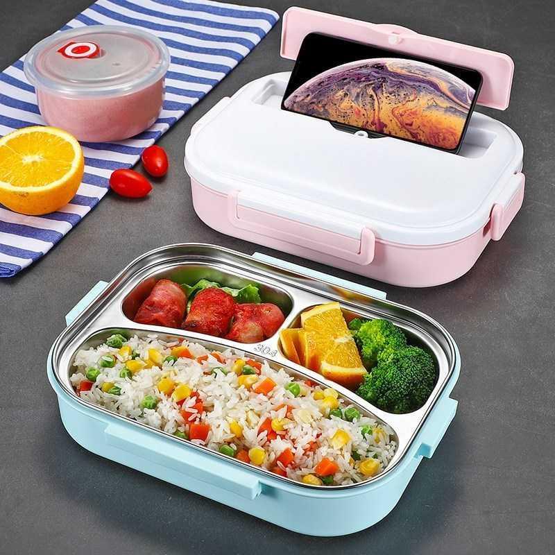 Insulated lunch box stainless steel bent...