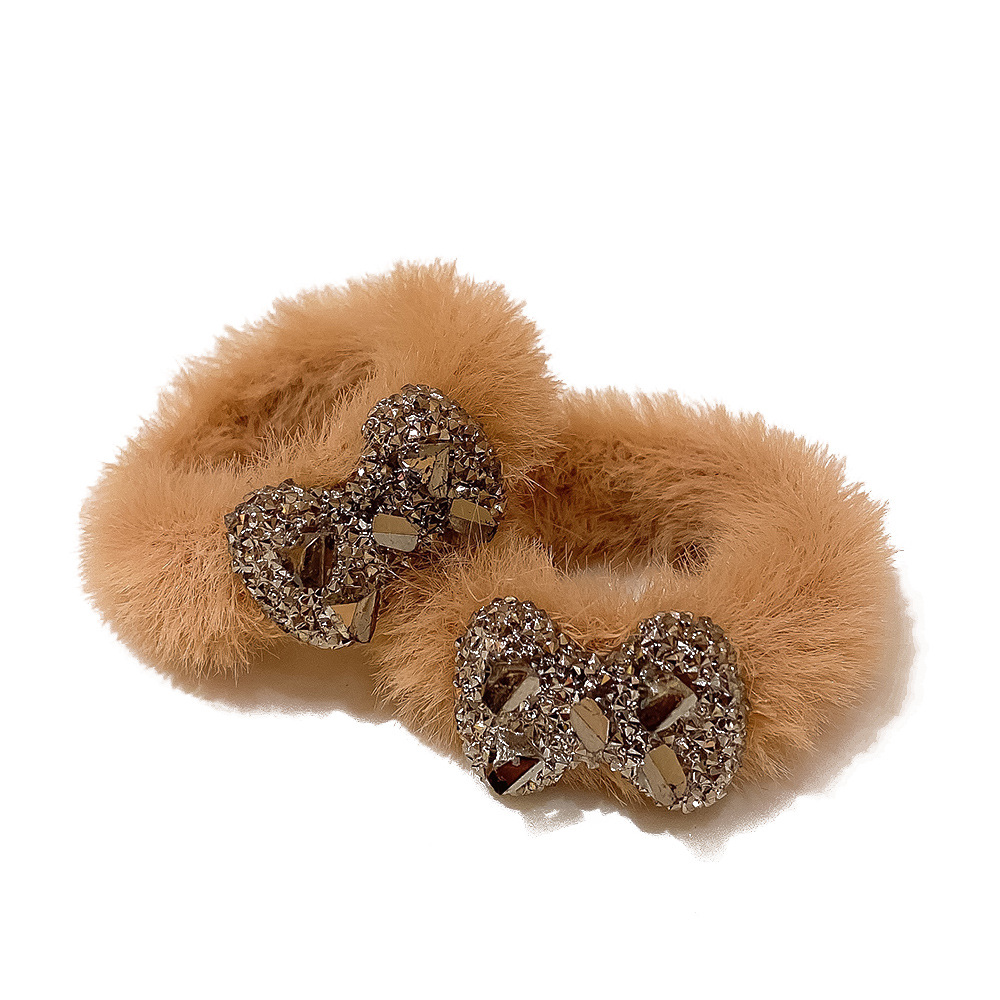 Arco banda de goma niñas 'pelo corbata de pelo cuerda otoño e invierno nuevo felpa pelo banda alta elástico durable pelo cuerda pelo accesorios