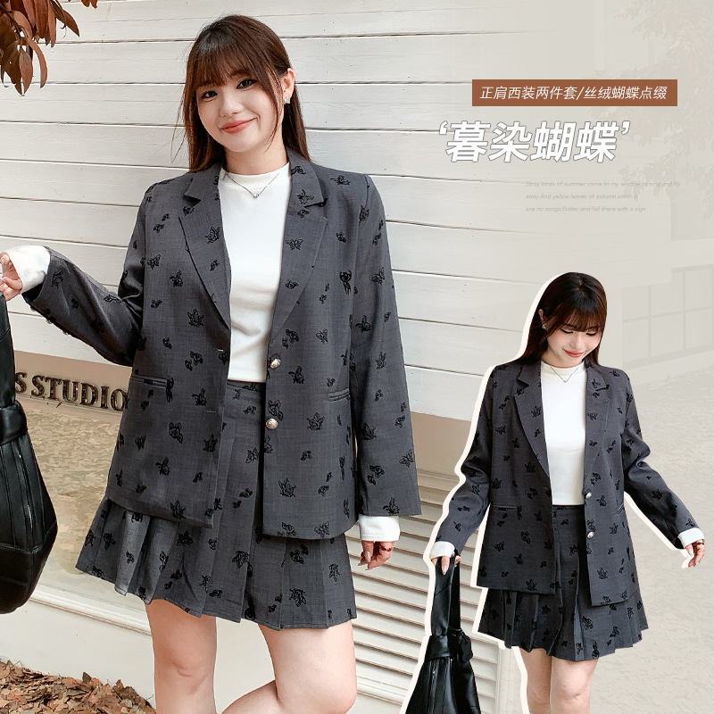 秋 XL-5XL 大きいサイズ ジャケット スカート 秋 XL-5XL 大きいサイズ ジャケット スカート