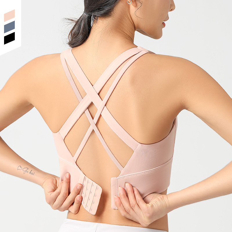 Personalizada ropa interior deportiva damas correr chaleco de yoga antichoque se reúnen en forma de bra de fitness belleza espalda cojín de pecho desmontable