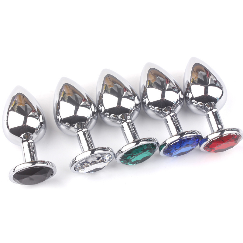 Plug anal de metal de acero inoxidable grande enchufe anal de plata regular grande y mediano tamaño pequeño enchufe anal de plata Fuente de la fábrica