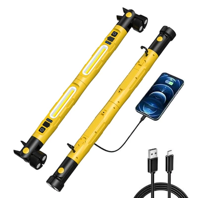 3000 lumens outdoor rechargeable – İşçi projektorları - yellow-maintenance-work-light-5200mah