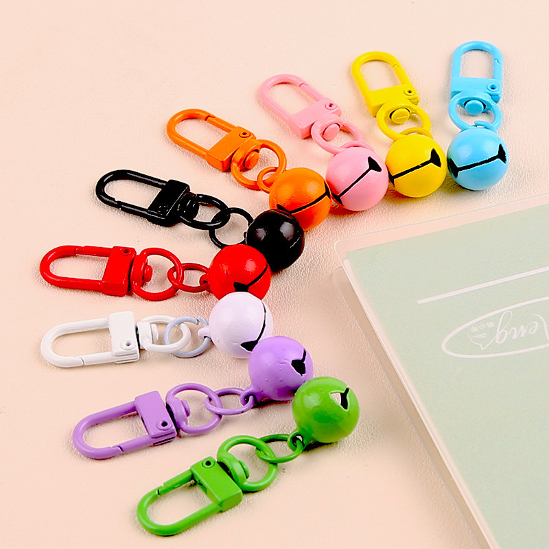 Baking Paint Candy Color Rotating Door Buckle Bell Keychain Gold Accessories Hanging Buckle DIY Bag Headset Jewelry Pendant Baking Paint Candy Color Rotating Door Buckle Bell Keychain Gold Accessories Hanging Buckle DIY Bag Headset Jewelry Pendant