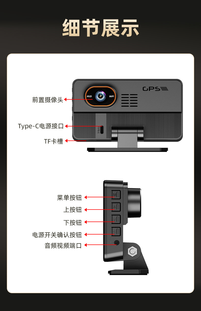 Electronic Dog 2026 new model car-mounted high-definition dashcam with night vision, 4K high-definition, and central control voice speed monitoring