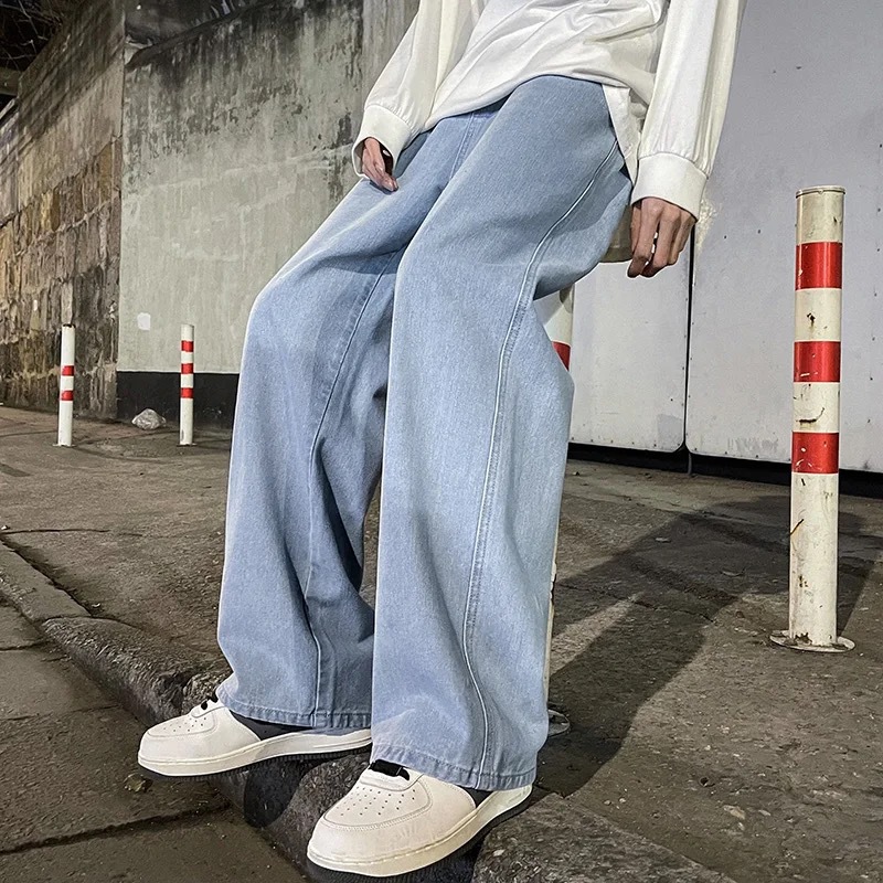 Men's Clothing Men's Retro Style Loose Straight Leg Casual Jeans Trendy Style Summer For Formal & Casual For Men_mkmklike.com