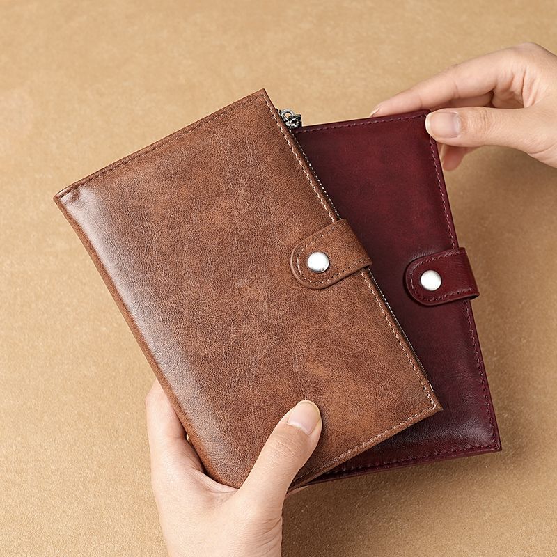 Bolsa de pasaporte de cera de aceite transfronteriza, cartera de pasaporte multifuncional, cartera de pasaporte de boletos de avión de alta gama