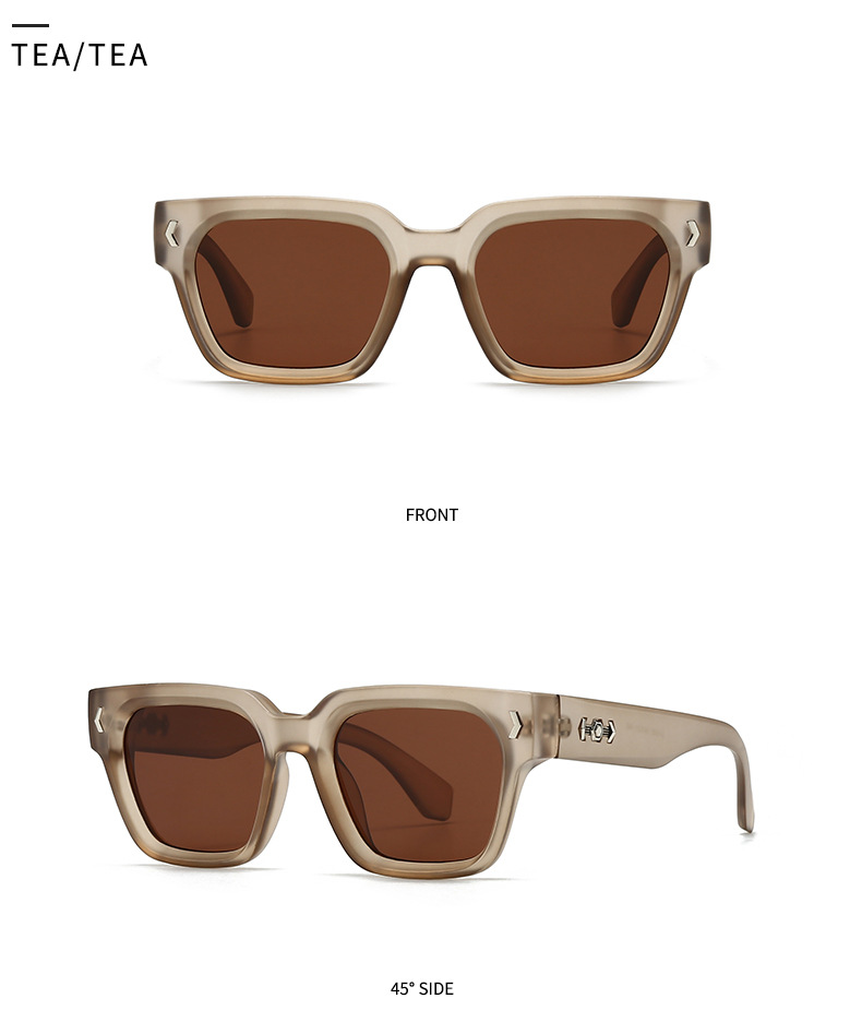 Herren Sonnenbrille Mit Quadratischem Rahmen Für Den Street-look_voghion.com