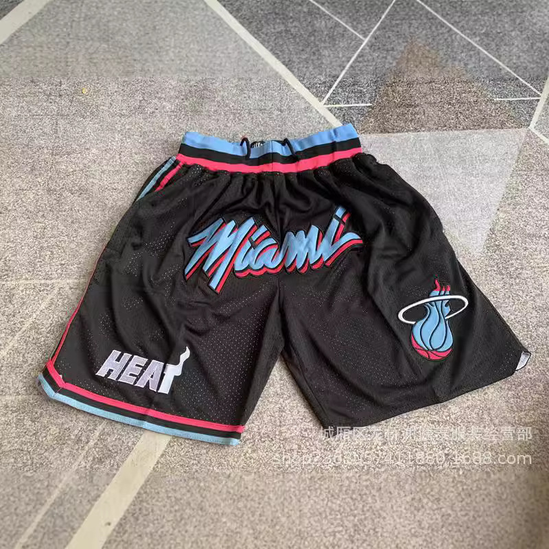 Sold over 3000+ Pieces】Wholesale Foreign Trade Basketball Shorts Warriors Lakers 76Ers Heat Raptors Magic with Pockets 3D Print