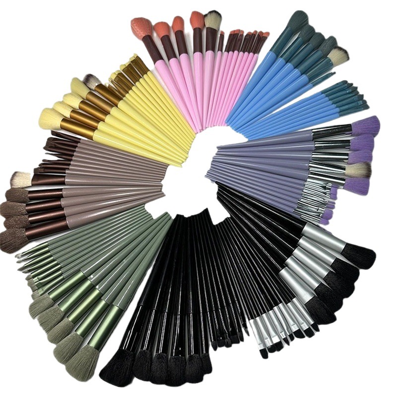 Cuatro Estaciones verde maquillaje cepillo traje principiante super suave belleza herramientas maquillaje cepillo fábrica en stock al por mayor