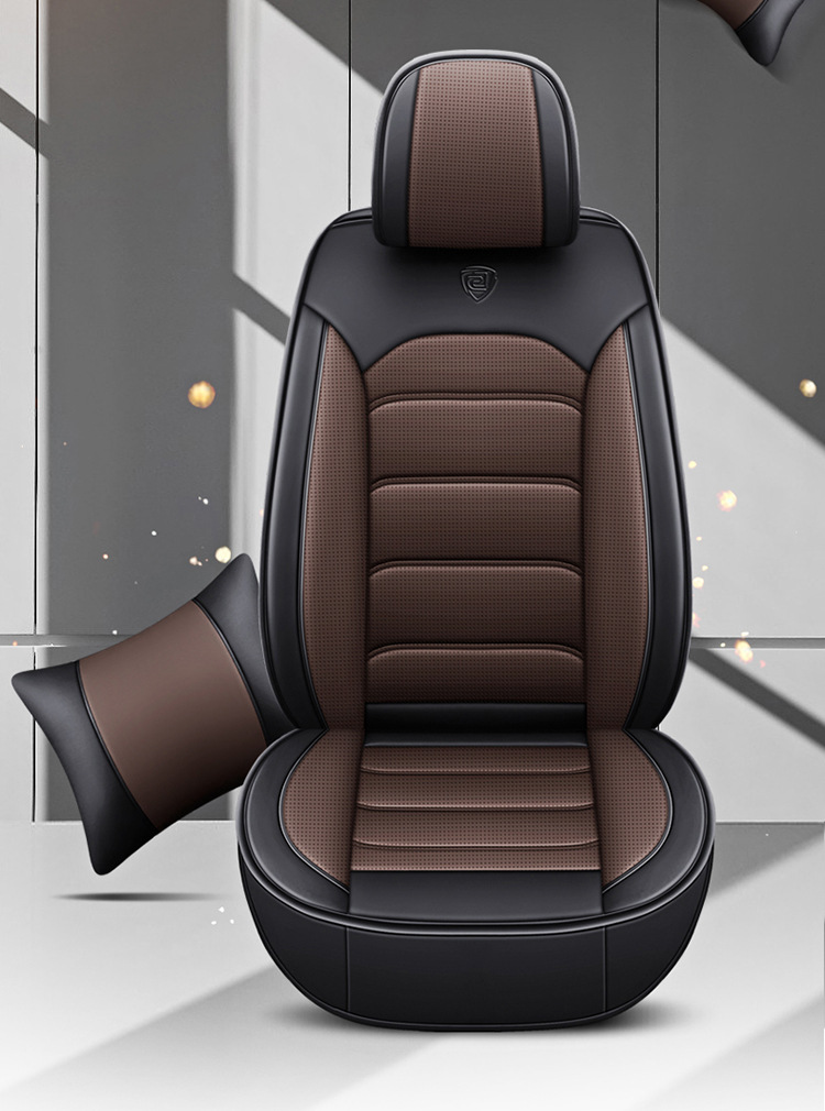 Napa Leather All-Season Car Seat Cushion Fully Surrounded Leather Car Seat Cover Cross-Border Foreign Trade Breathable and Wear-Resistant Seat Cover