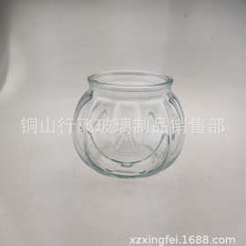 鬼脸南瓜玻璃瓶圣诞鬼节玻璃工艺品喷色蜡烛瓶吊环瓶