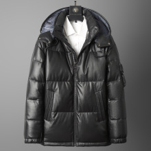 大货冬季新款男士真皮羽绒服头层牛皮夹克鹅绒外套加厚保暖男装