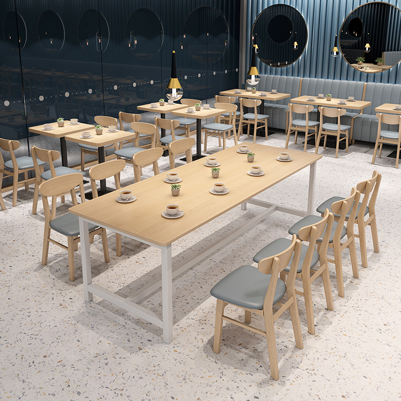 Mesas y sillas para tiendas de fideos, asientos tipo booth, sofá, combinación de mesa redonda, mesas y sillas para comedores escolares, snack bar, restaurante de comida rápida, comedor de hotel.