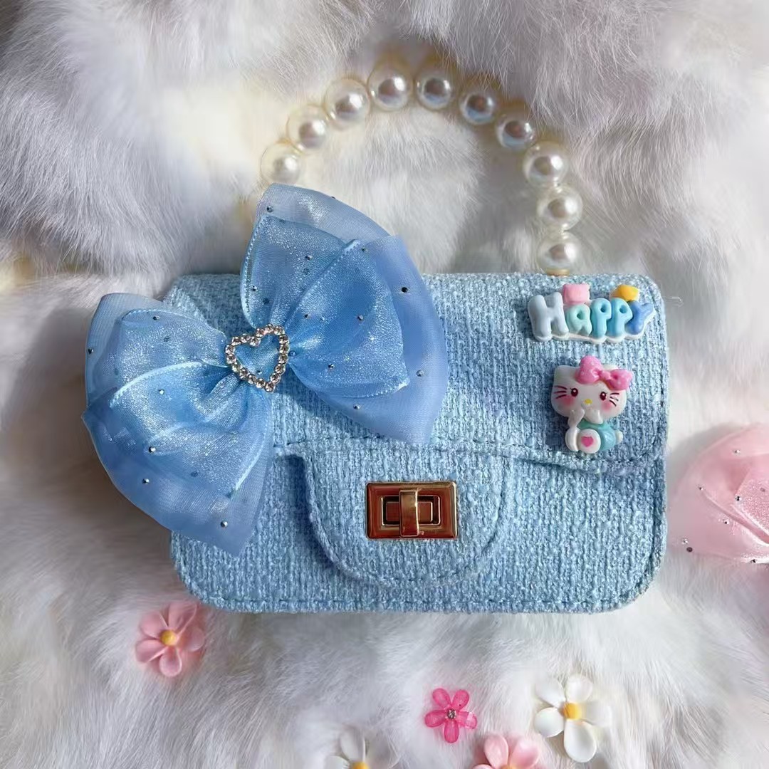 Melody bow bolso de princesa bolso de perla bolso de Año Nuevo bolso de cambio accesorios cadena de hombro