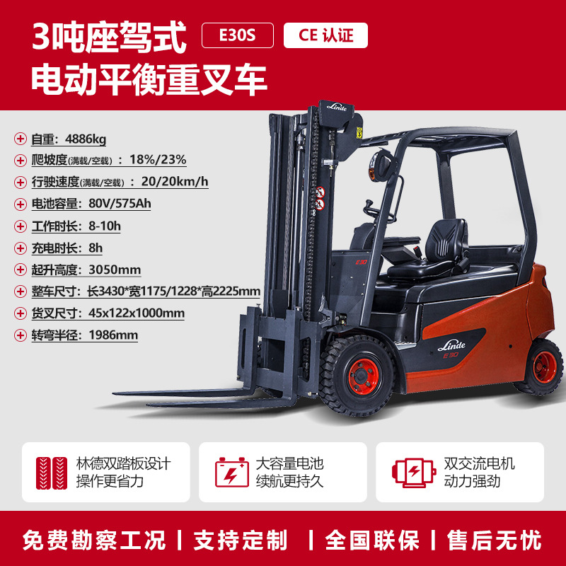 [Depósito] Linde 1.6 - 3.5 toneladas de carga elevadora de balance de batería E16C