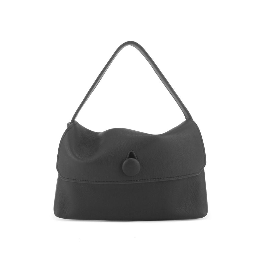 Minimalist Cashmere Suede Button Sally Bag - Simple Fashionable Small Square Handbag For Women - Thumbnail 4