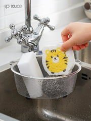 不鏽鋼三角瀝水籃剩菜剩飯過濾神器濾水籃洗碗布瀝水架