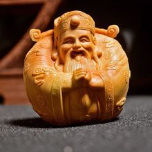 崖柏木雕家居摆件精雕工艺品祝寿礼品福禄寿三星实心精雕