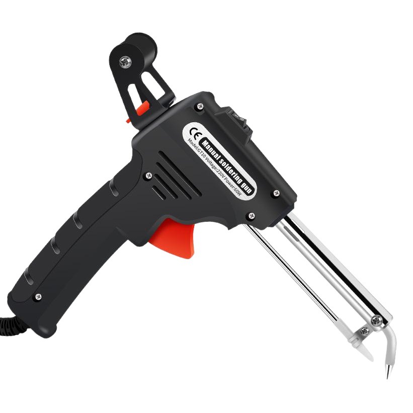 Venta directa de fábrica de alta calidad manual de alimentación de estaño pistola de soldadura 60W soldador eléctrico calor externo estándar europeo estándar americano