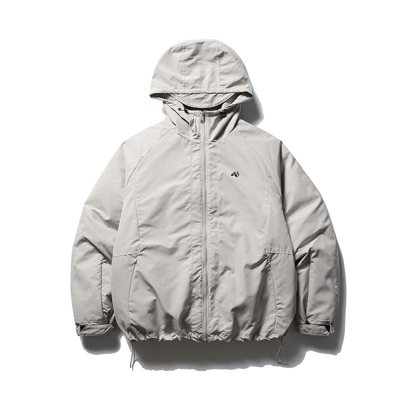 Winter solid Japanese retro base down jacket with down