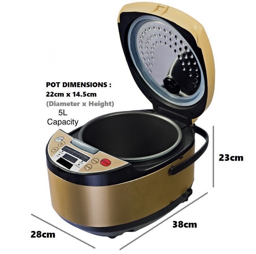 Electric Rice Cooker 5l Large Capacity Smart Multi-functional_voghion.com