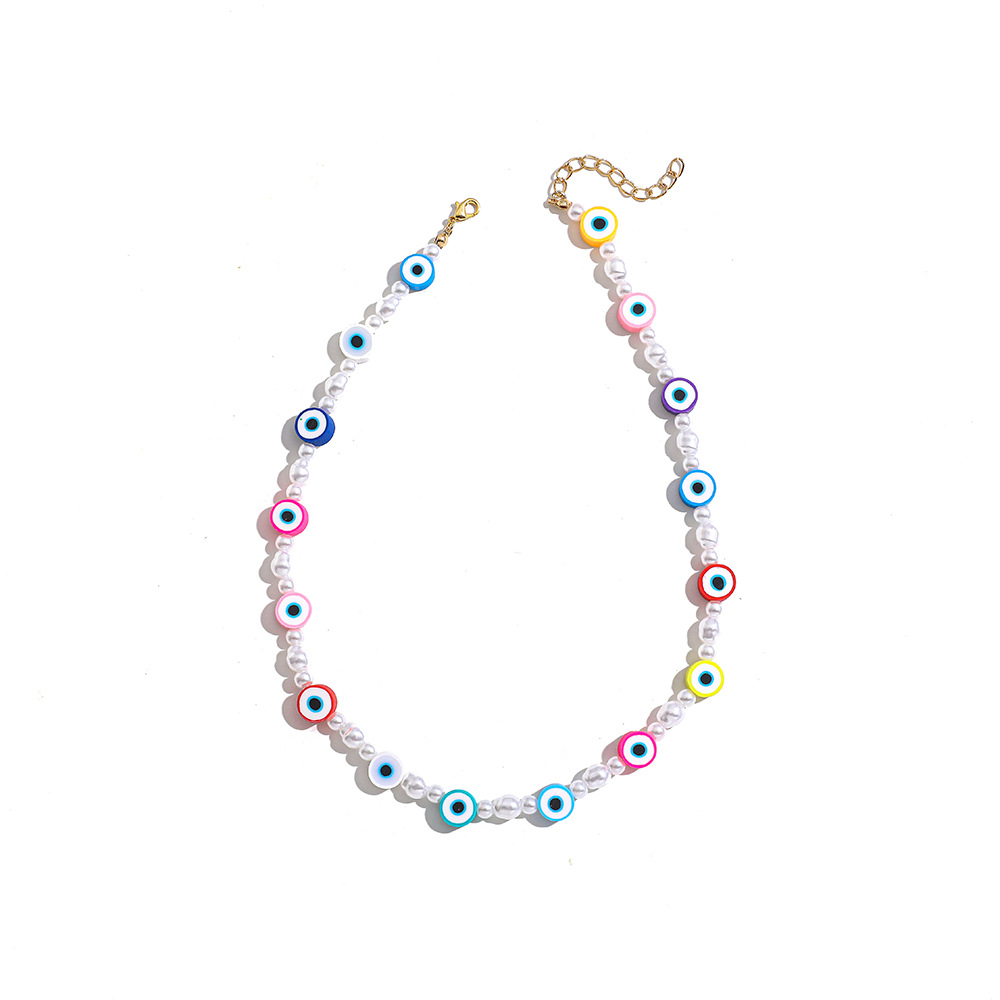 nihaojewelry simple colorful fruit rice bead pearl necklace wholesale jewelrypicture8
