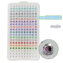 厂家直供渐变天火锆石八边千禧4mm耳饰耳钉裸石DIY抖音小红书热卖