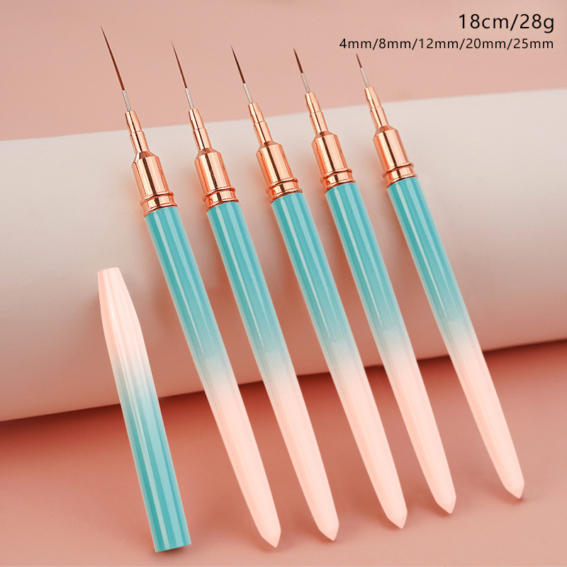 5 bolígrafos de ensalada 4 bolígrafos de línea de ensalada súper finos pinceles de uñas profesionales conjunto de pinceles de pintura de flores pinceles de color de pinceles de fototerapia