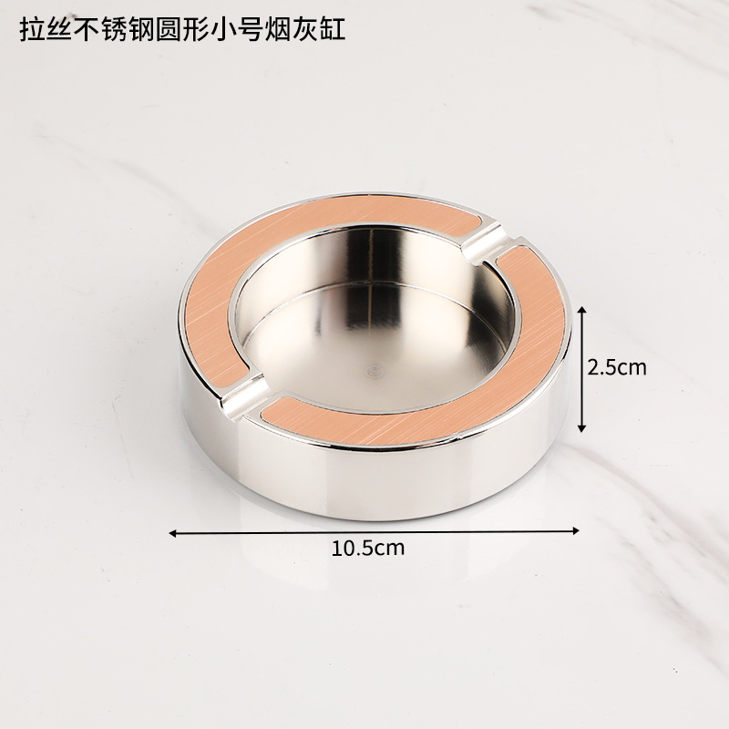 Ktv acero inoxidable cepillado conjunto completo suministros de Decoración de mesa caja de negocios Cenicero plato de fruta Luz de lujo decoración de escritorio traje