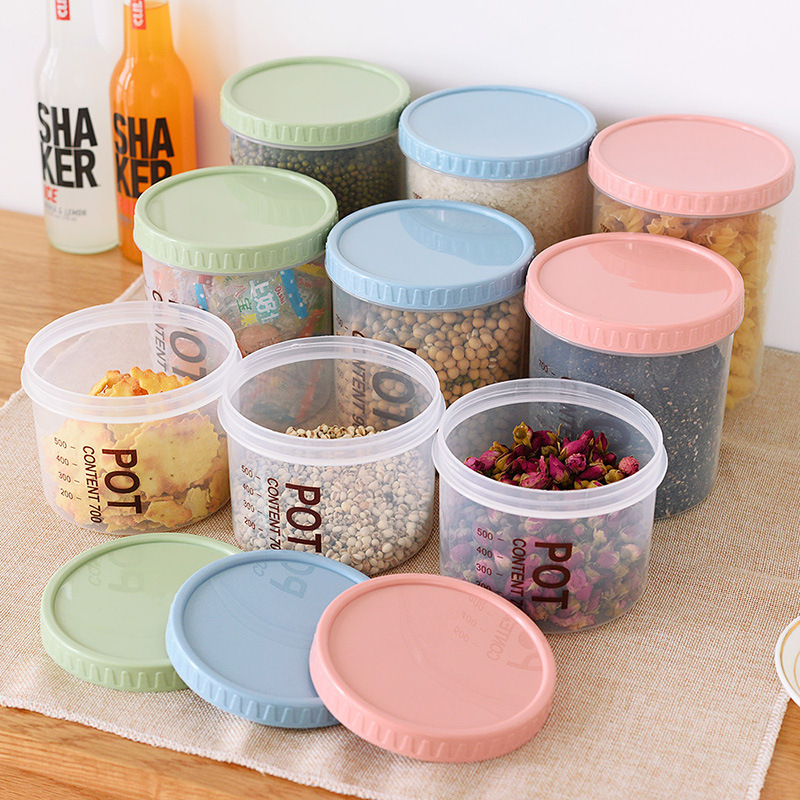 Kitchen Transparent Sealed Jar Plastic Household Grain Jar Storage Box Food Storage Jar Factory Direct Sale