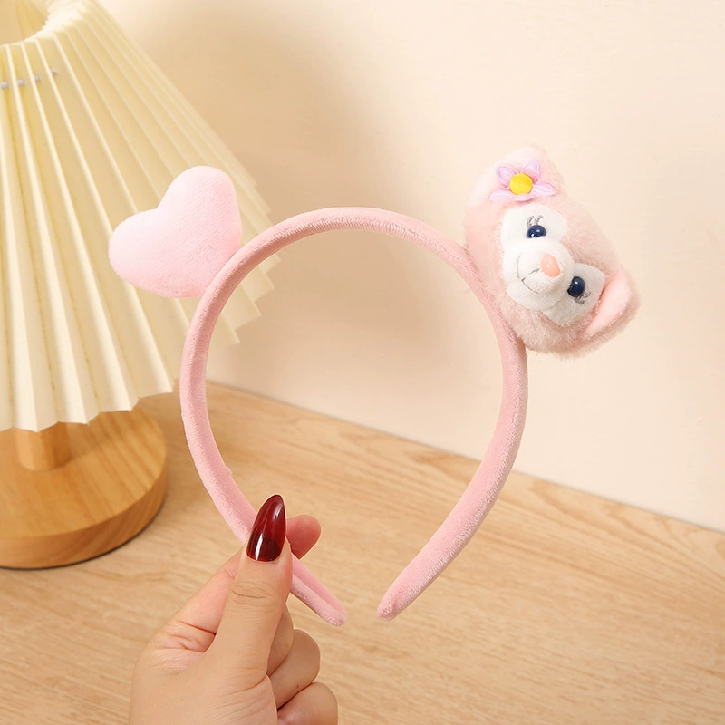 Flashing Headband Yimin, Flower-Shape Light Socket, Korean Style Plush, Blue Accent