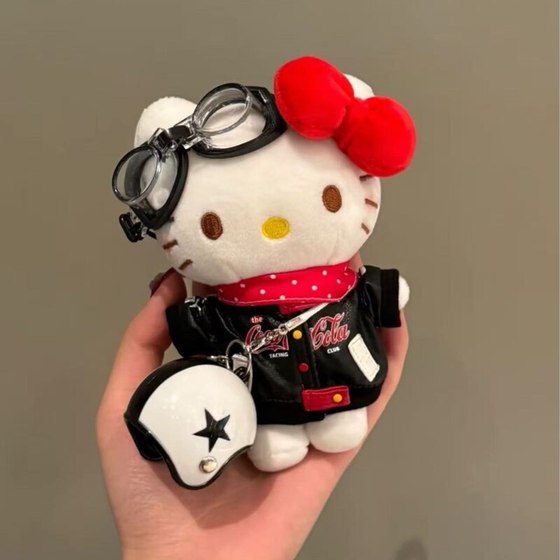 Authentic Sweet Cool Motorcycle Racer Hellokitty Western Cowboy Police Chief Little Chanel Kt Bag Pendant Accessory