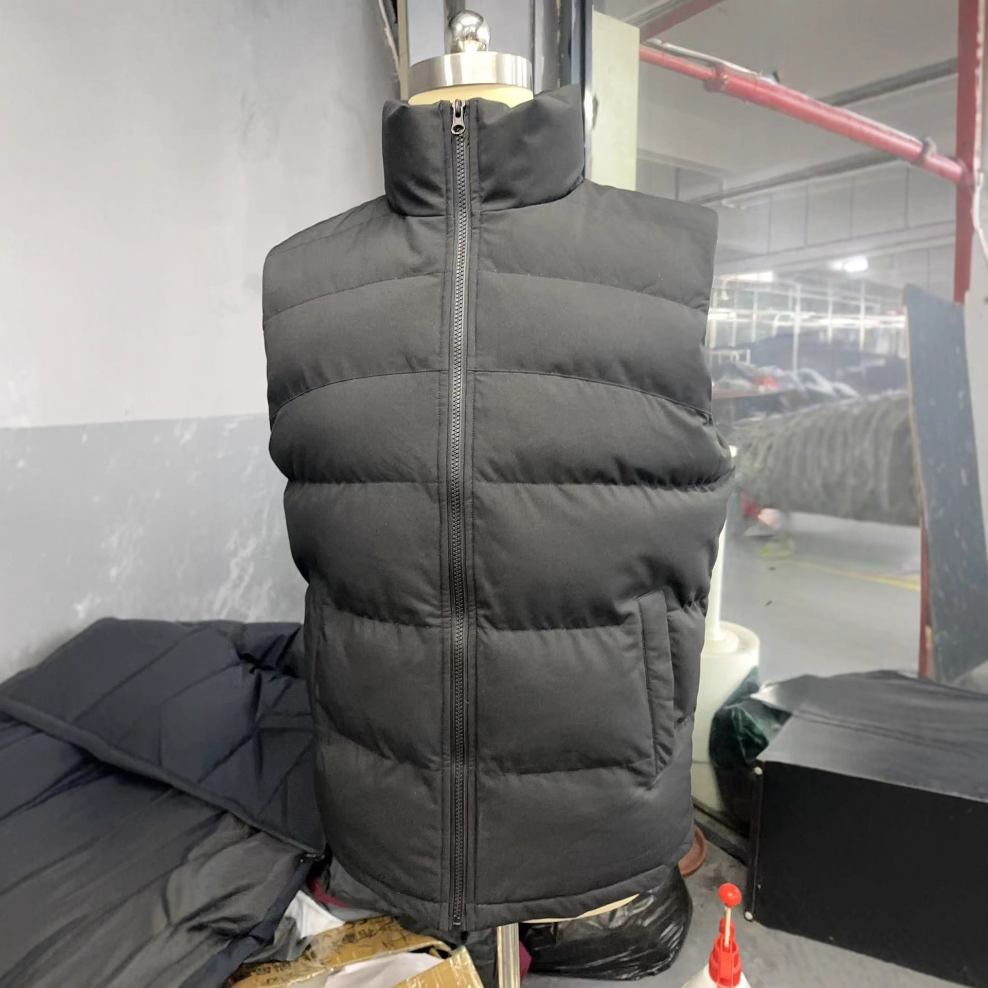 石墨烯棉马甲男士加棉加厚保暖背心坎肩无袖棉马甲跨境款运动棉衣