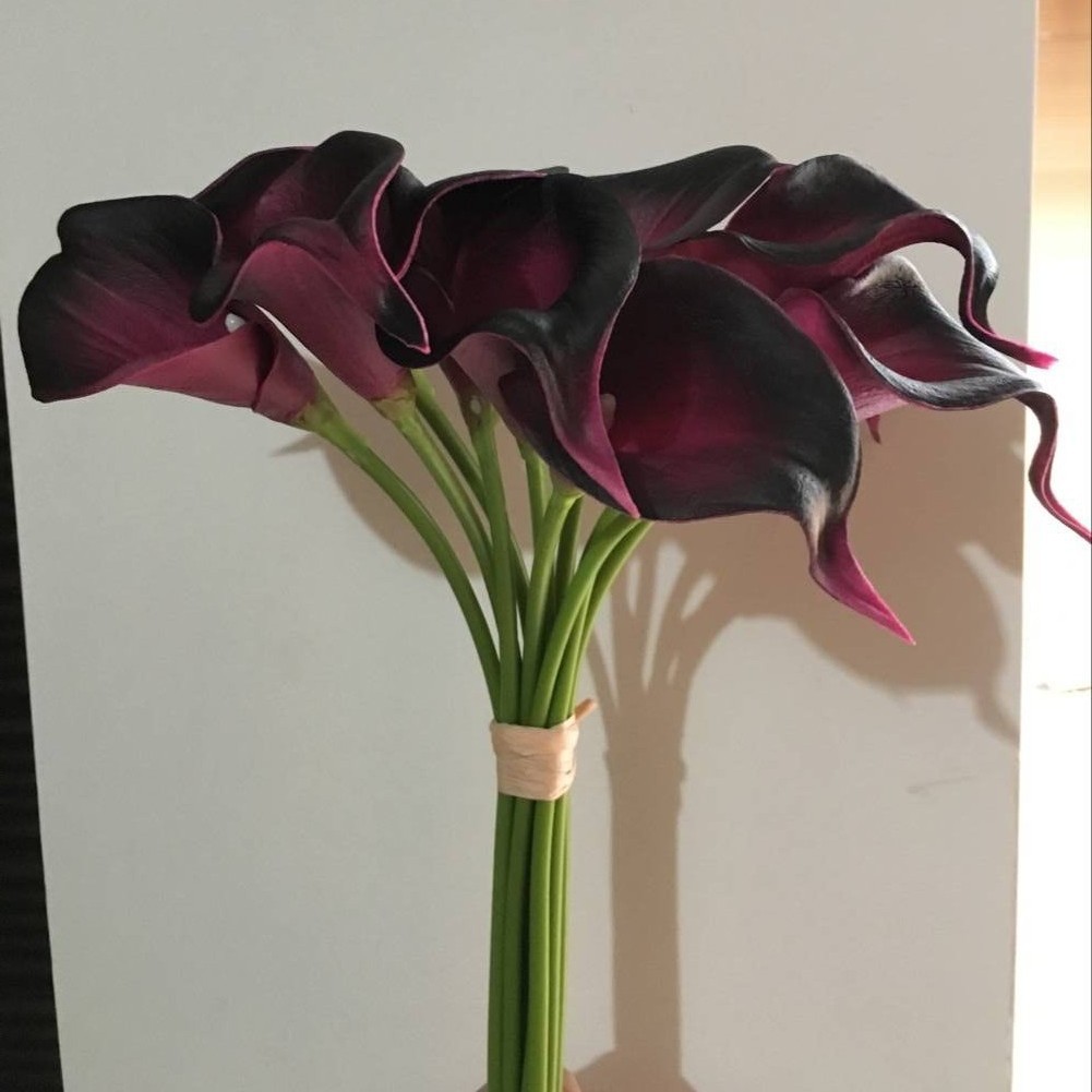 Flor artificial pu sentir Calla Lily Sala decoración del hogar diseño hogar a juego novia celebración flor