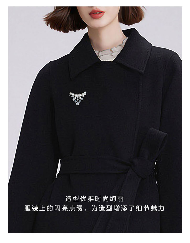 日韩百搭天然淡水珍珠流苏胸针高档精致奢华吊坠别针批