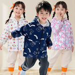 儿童罩衣大童加长加大码防水防脏幼儿园护衣男女外穿套羽绒服秋冬