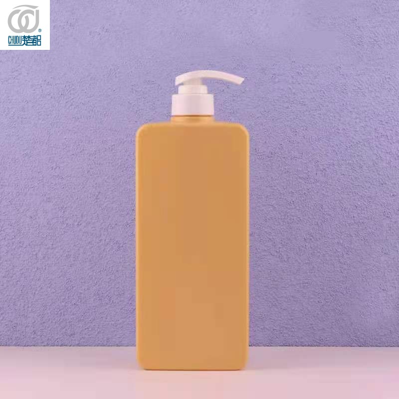 厂家供应500ml 800ml扁方洗发水沐浴露护发素身体乳HDPE塑料空瓶