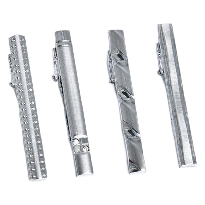 Clip de cuello de hombre de alta calidad Chapado en luz de negocios formal desgaste profesional plata simple fábrica al por mayor cobre corbata clip