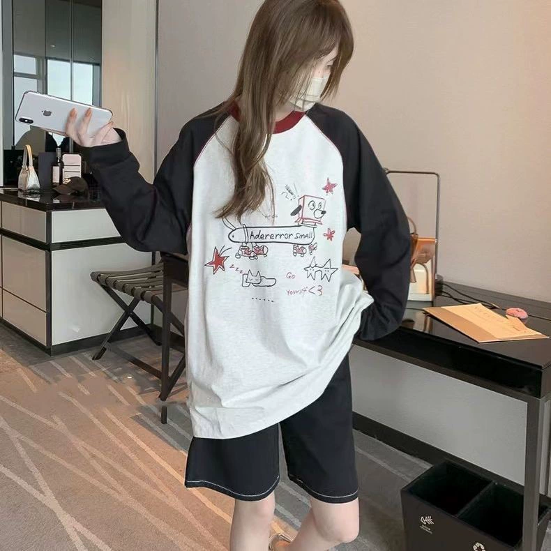 ADER Autumn skateboard, cartoon cotton long-sleeve