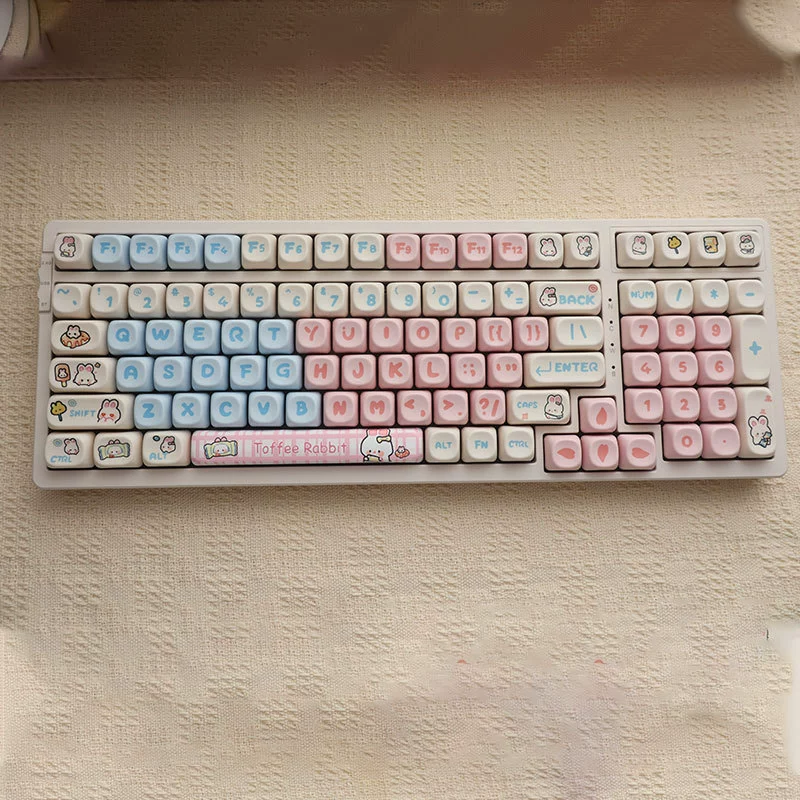 Клавиши Tossen Bunny Key Caps милый мультяшный, MOA, очень маленькие, горячая сублимация Ningzhi Hi75 98 99104 F87RK