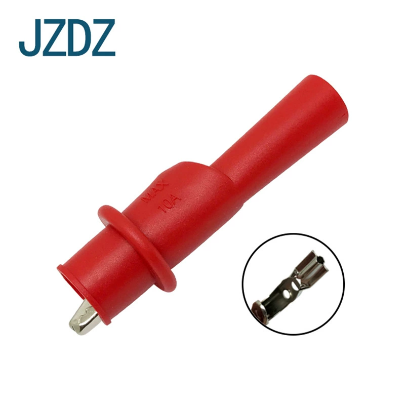 J.60009 */защитный хвост зажима типа «крокодил» с разъемом 2 мм может быть подключен к универсальному тестовому зажиму зонда с никелированным железом