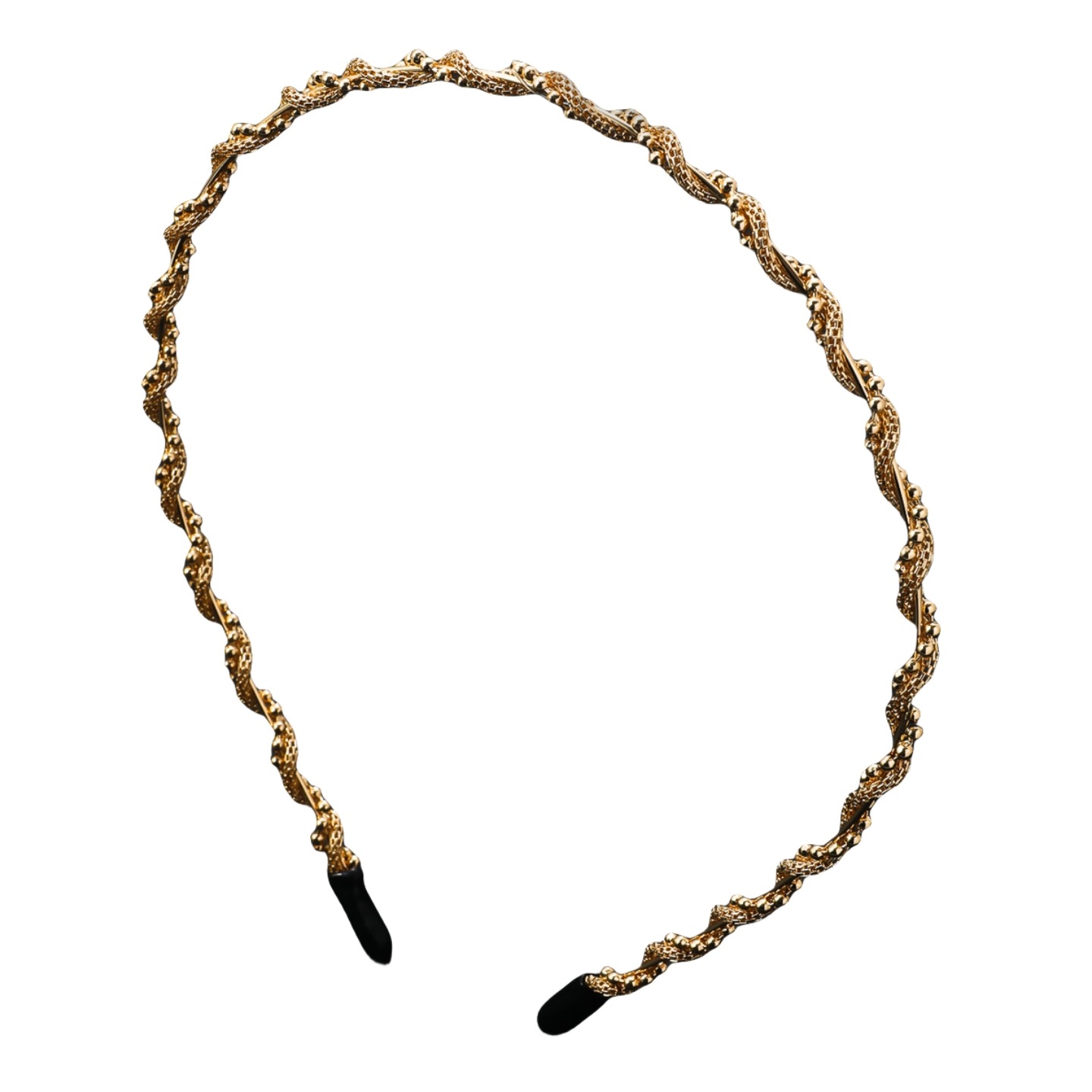 Simple nupcial accesorios para el cabello de las mujeres hecho a mano sinuoso onda diadema estilo japonés coreano tocado torcido rhinestone perla diadema