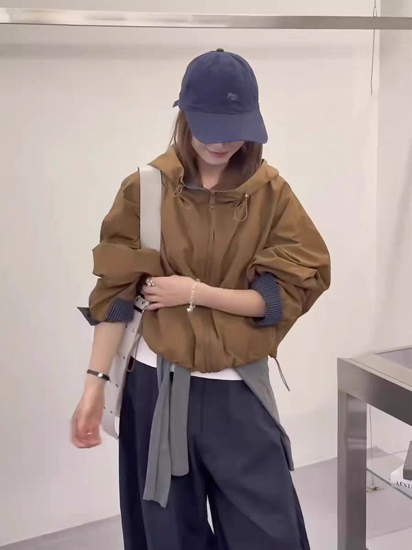 韩系休闲短款连帽外套女2025秋季显瘦休闲时尚洋气开衫百搭外套女|undefined