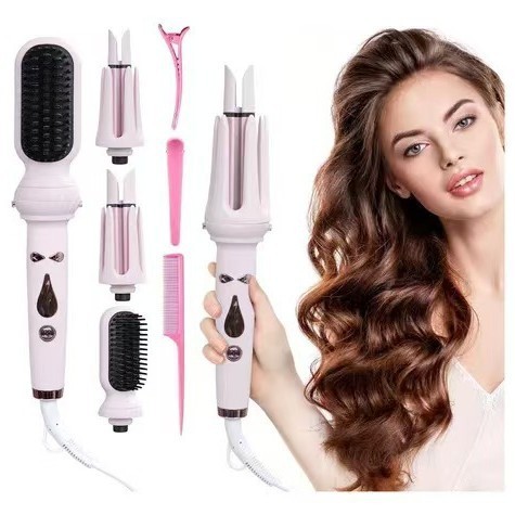 スリーインワン自动ヘアカーラーストレートコーム直接ヘッドチェンジ操作简単使用巻きストレート多机能カール|undefined