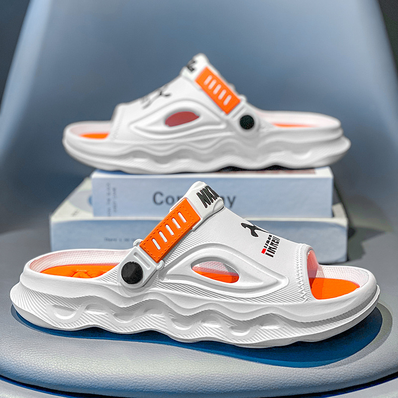 Sandalias de verano para hombres, antideslizantes y desodorantes, talla grande 46, sensación de pisar mierda, deportes juveniles, conducción, zapatillas de playa de doble uso