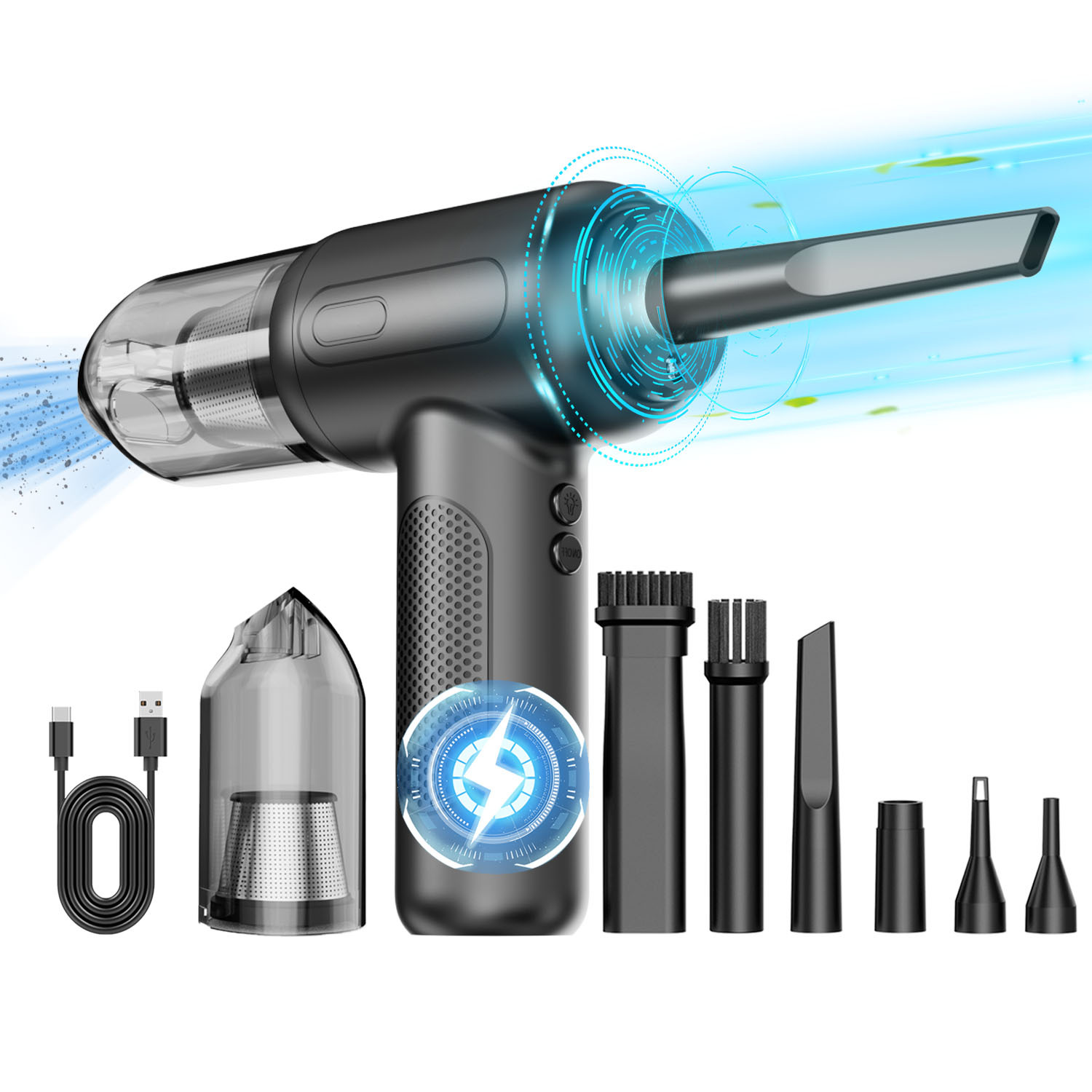 Nuevo coche inalámbrico colector de polvo portátil pistola de vacío de alta potencia de mano limpieza del hogar dos-en-uno soplador de polvo