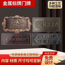 金属标牌门牌门业家具橱柜卫浴仿古铜标牌 家具门业门窗标牌铭牌