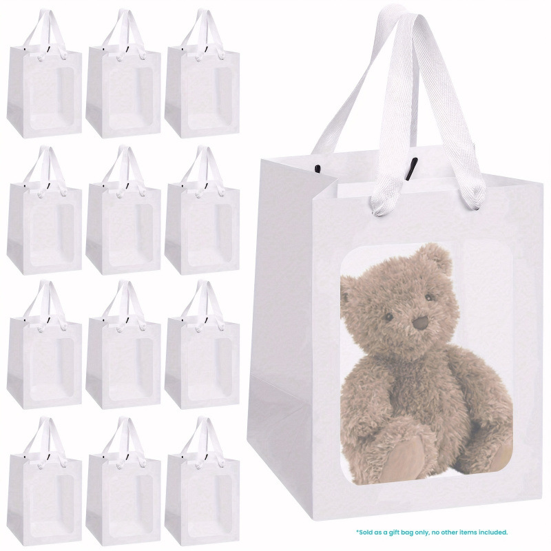 2026新款跨境代发12件/24件多片纯色开窗礼品袋