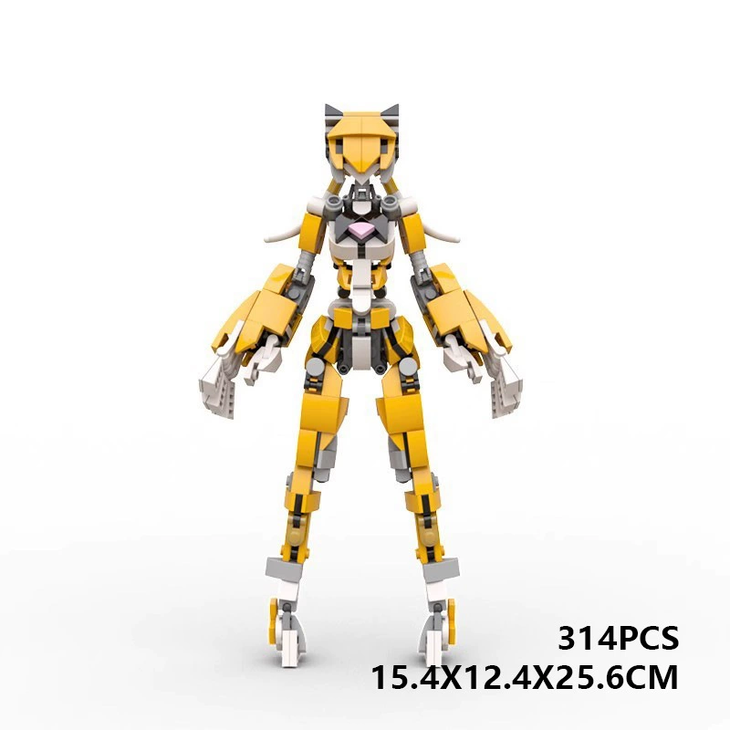 Конструктор MOC совместим с моделью Lego, маленькие гранулы, ангел-мигрант тигр женский мех-мобильный воин-робот