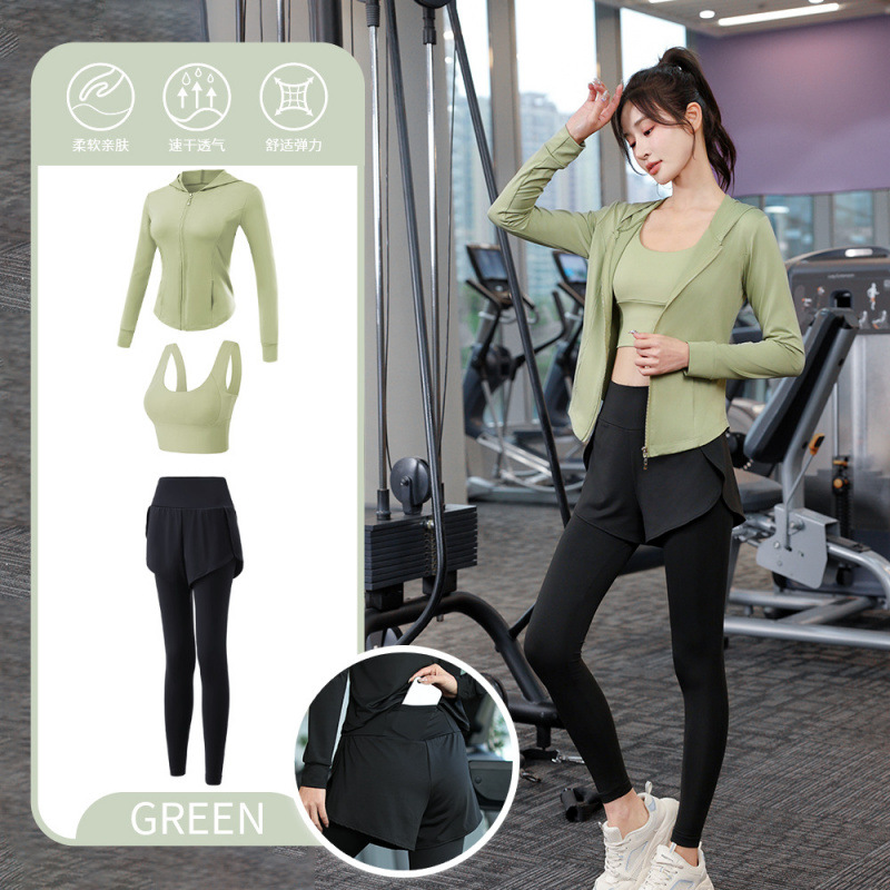 Juego de carrera para mujeres primavera y otoño principiantes de verano yoga deportivo rápido ropa seca trajes transpirables comercio exterior al por mayor